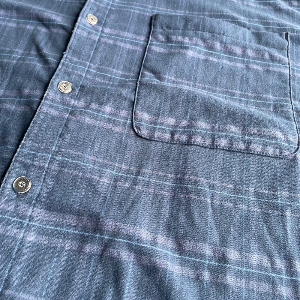 ORVIS Mens Plaid Long Sleeve Button Up Shirt XXL Blue Outdoor Tech Flannel - Picture 7 of 10